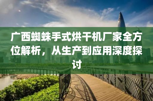 广西蜘蛛手式烘干机厂家全方位解析，从生产到应用深度探讨