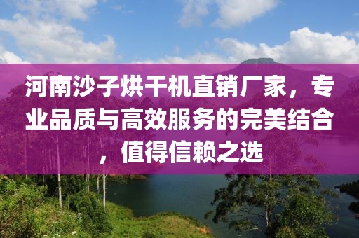 河南沙子烘干机直销厂家，专业品质与高效服务的完美结合，值得信赖之选