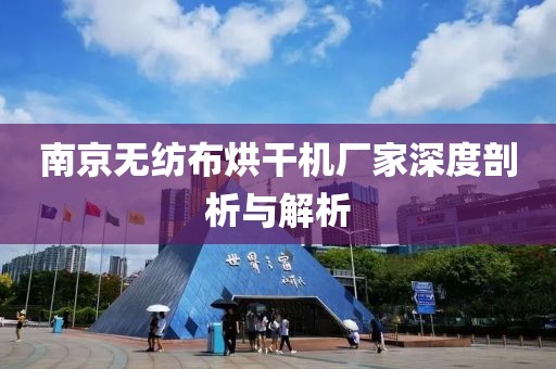 南京无纺布烘干机厂家深度剖析与解析