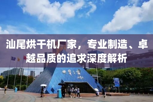 汕尾烘干机厂家，专业制造、卓越品质的追求深度解析