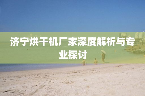 济宁烘干机厂家深度解析与专业探讨