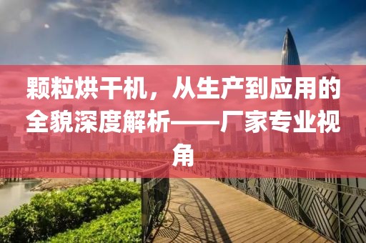 颗粒烘干机，从生产到应用的全貌深度解析——厂家专业视角