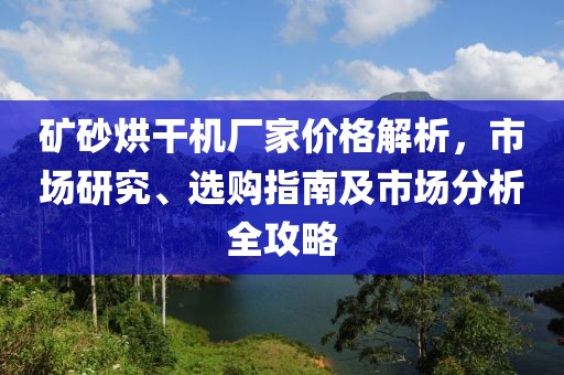 矿砂烘干机厂家价格解析，市场研究、选购指南及市场分析全攻略