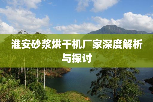 淮安砂浆烘干机厂家深度解析与探讨