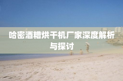 哈密酒糟烘干机厂家深度解析与探讨