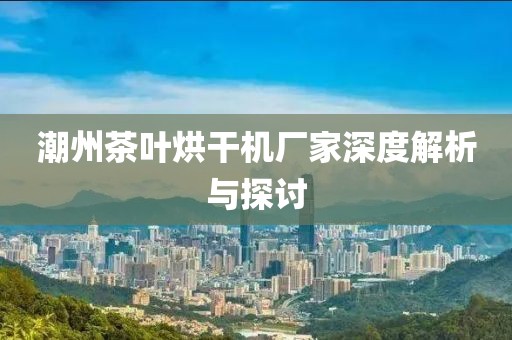 潮州茶叶烘干机厂家深度解析与探讨