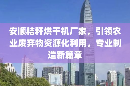 安顺秸秆烘干机厂家，引领农业废弃物资源化利用，专业制造新篇章