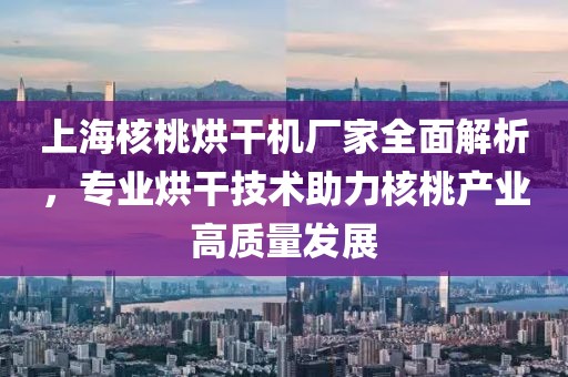 上海核桃烘干机厂家全面解析，专业烘干技术助力核桃产业高质量发展