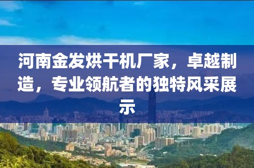 河南金发烘干机厂家，卓越制造，专业领航者的独特风采展示