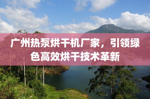 广州热泵烘干机厂家，引领绿色高效烘干技术革新