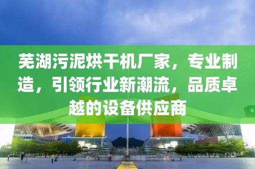 芜湖污泥烘干机厂家，专业制造，引领行业新潮流，品质卓越的设备供应商