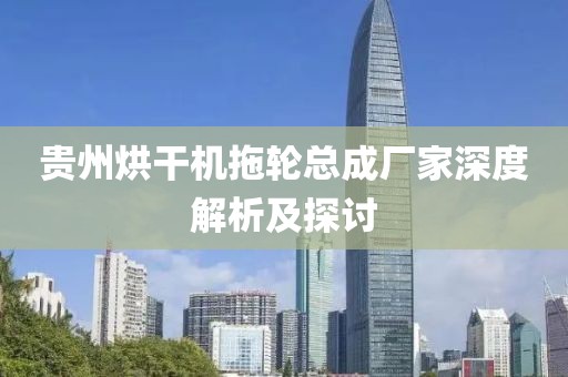 贵州烘干机拖轮总成厂家深度解析及探讨