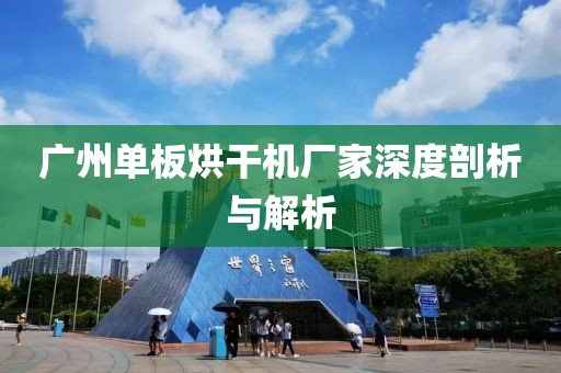 广州单板烘干机厂家深度剖析与解析