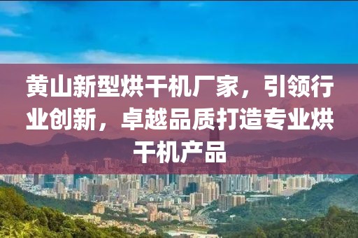 黄山新型烘干机厂家，引领行业创新，卓越品质打造专业烘干机产品