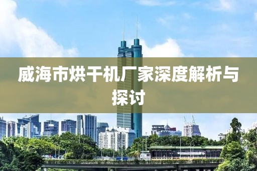 威海市烘干机厂家深度解析与探讨