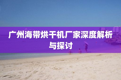 广州海带烘干机厂家深度解析与探讨