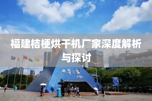 福建桔梗烘干机厂家深度解析与探讨