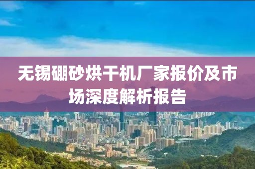 无锡硼砂烘干机厂家报价及市场深度解析报告