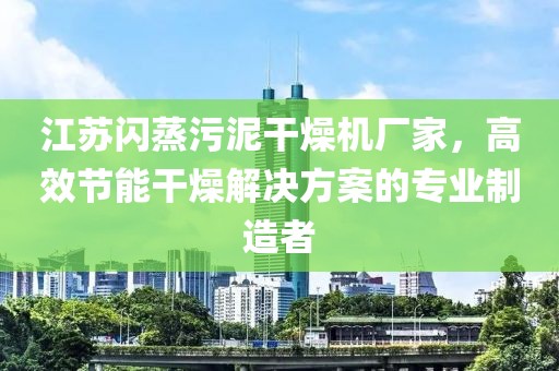 江苏闪蒸污泥干燥机厂家，高效节能干燥解决方案的专业制造者