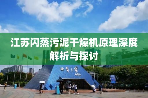 江苏闪蒸污泥干燥机原理深度解析与探讨