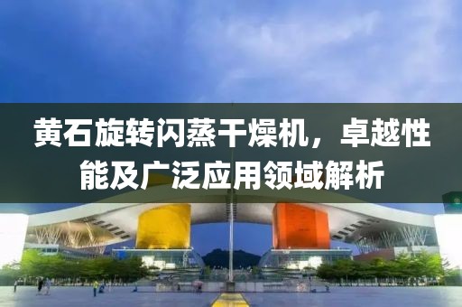 黄石旋转闪蒸干燥机，卓越性能及广泛应用领域解析