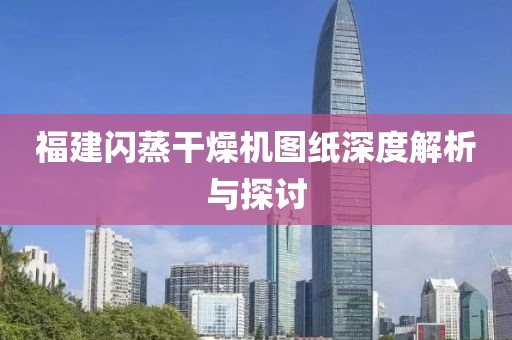 福建闪蒸干燥机图纸深度解析与探讨