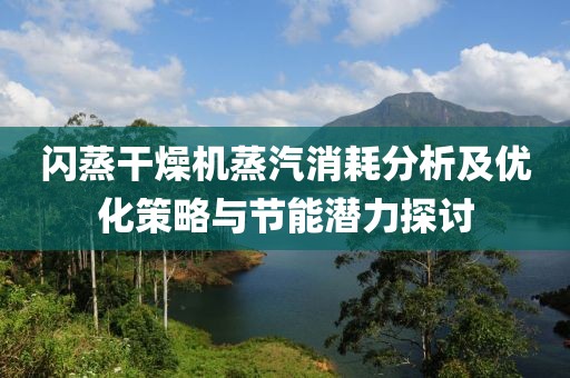 闪蒸干燥机蒸汽消耗分析及优化策略与节能潜力探讨