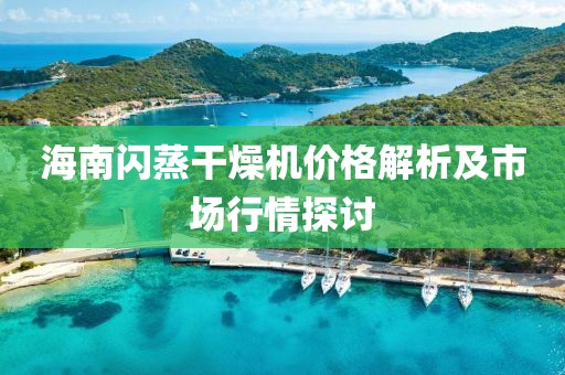 海南闪蒸干燥机价格解析及市场行情探讨