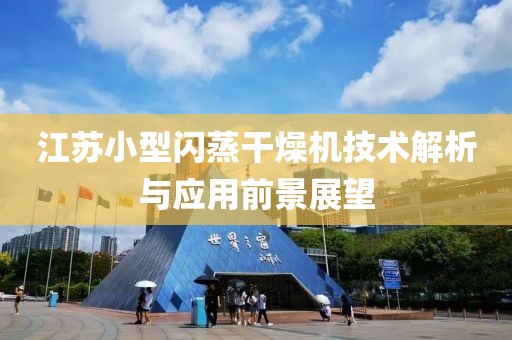 江苏小型闪蒸干燥机技术解析与应用前景展望