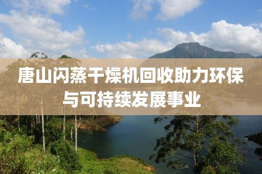 唐山闪蒸干燥机回收助力环保与可持续发展事业