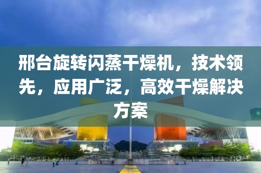 邢台旋转闪蒸干燥机，技术领先，应用广泛，高效干燥解决方案