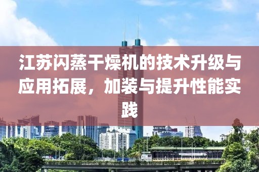 江苏闪蒸干燥机的技术升级与应用拓展，加装与提升性能实践