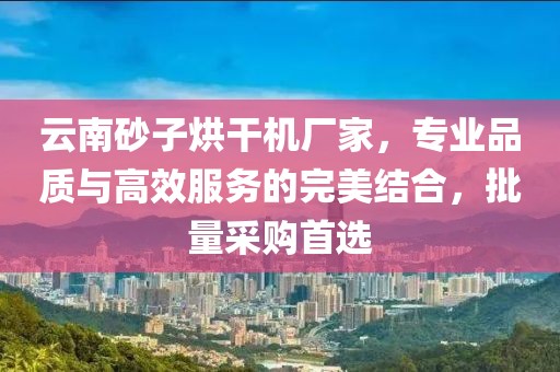 云南砂子烘干机厂家，专业品质与高效服务的完美结合，批量采购首选