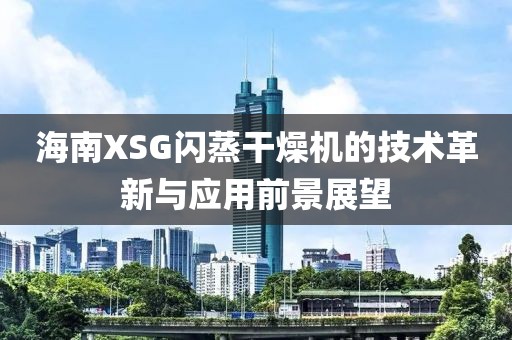 海南XSG闪蒸干燥机的技术革新与应用前景展望