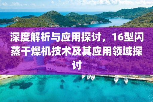 深度解析与应用探讨，16型闪蒸干燥机技术及其应用领域探讨