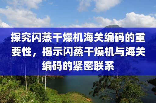 探究闪蒸干燥机海关编码的重要性，揭示闪蒸干燥机与海关编码的紧密联系