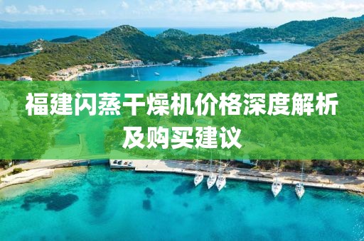 福建闪蒸干燥机价格深度解析及购买建议