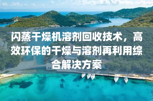 闪蒸干燥机溶剂回收技术，高效环保的干燥与溶剂再利用综合解决方案