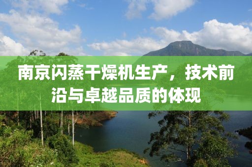 南京闪蒸干燥机生产，技术前沿与卓越品质的体现