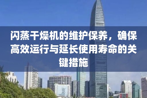 闪蒸干燥机的维护保养，确保高效运行与延长使用寿命的关键措施