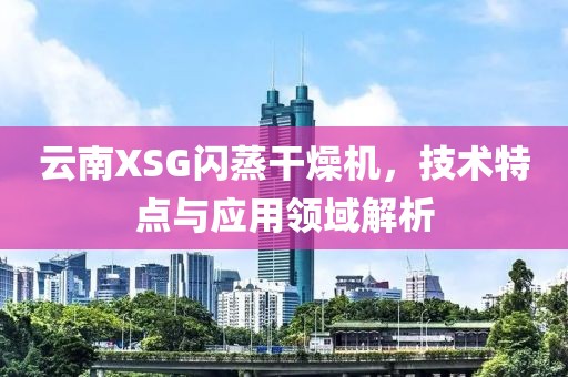 云南XSG闪蒸干燥机，技术特点与应用领域解析