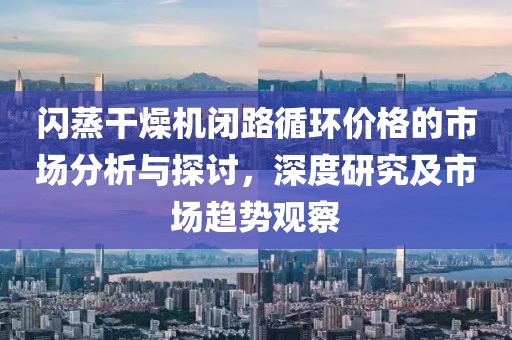 闪蒸干燥机闭路循环价格的市场分析与探讨，深度研究及市场趋势观察