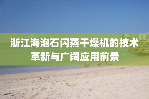 浙江海泡石闪蒸干燥机的技术革新与广阔应用前景