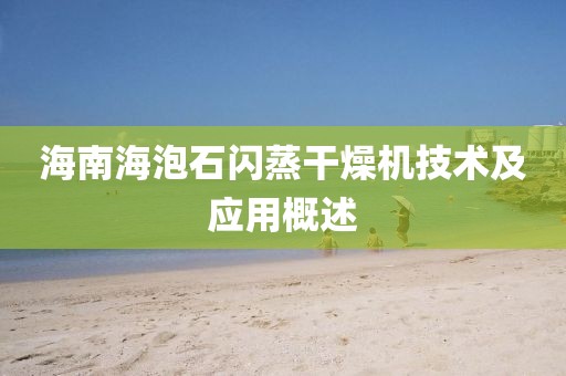 海南海泡石闪蒸干燥机技术及应用概述