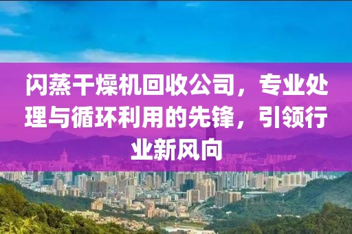 闪蒸干燥机回收公司，专业处理与循环利用的先锋，引领行业新风向