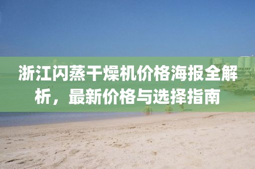 浙江闪蒸干燥机价格海报全解析，最新价格与选择指南