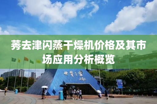 莠去津闪蒸干燥机价格及其市场应用分析概览