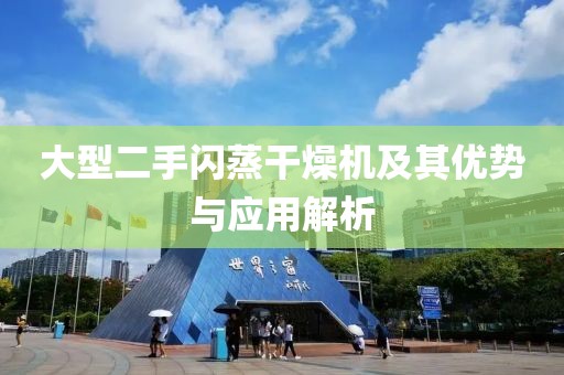 大型二手闪蒸干燥机及其优势与应用解析