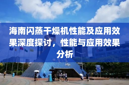 海南闪蒸干燥机性能及应用效果深度探讨，性能与应用效果分析