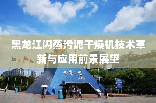 黑龙江闪蒸污泥干燥机技术革新与应用前景展望